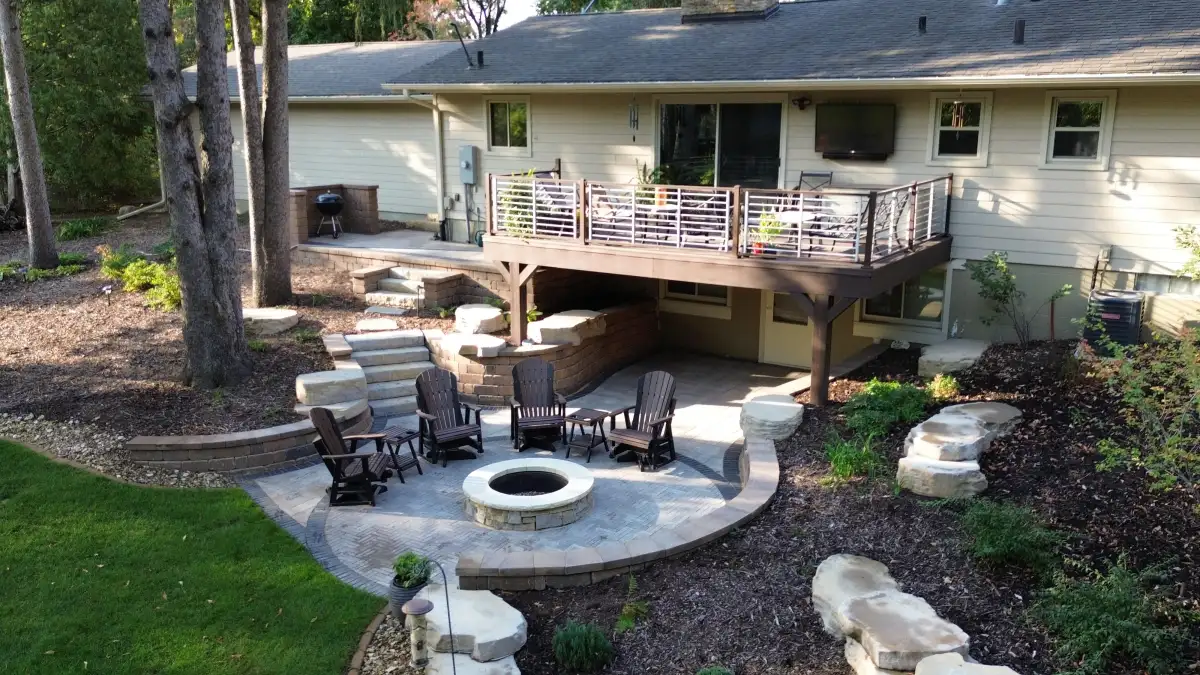 Landscaping project detail near Clarksville Iowa